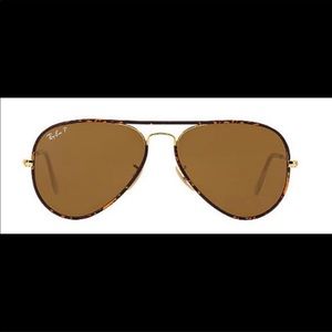 Ray-Ban Polarized 58 Full color Tortoise Aviators